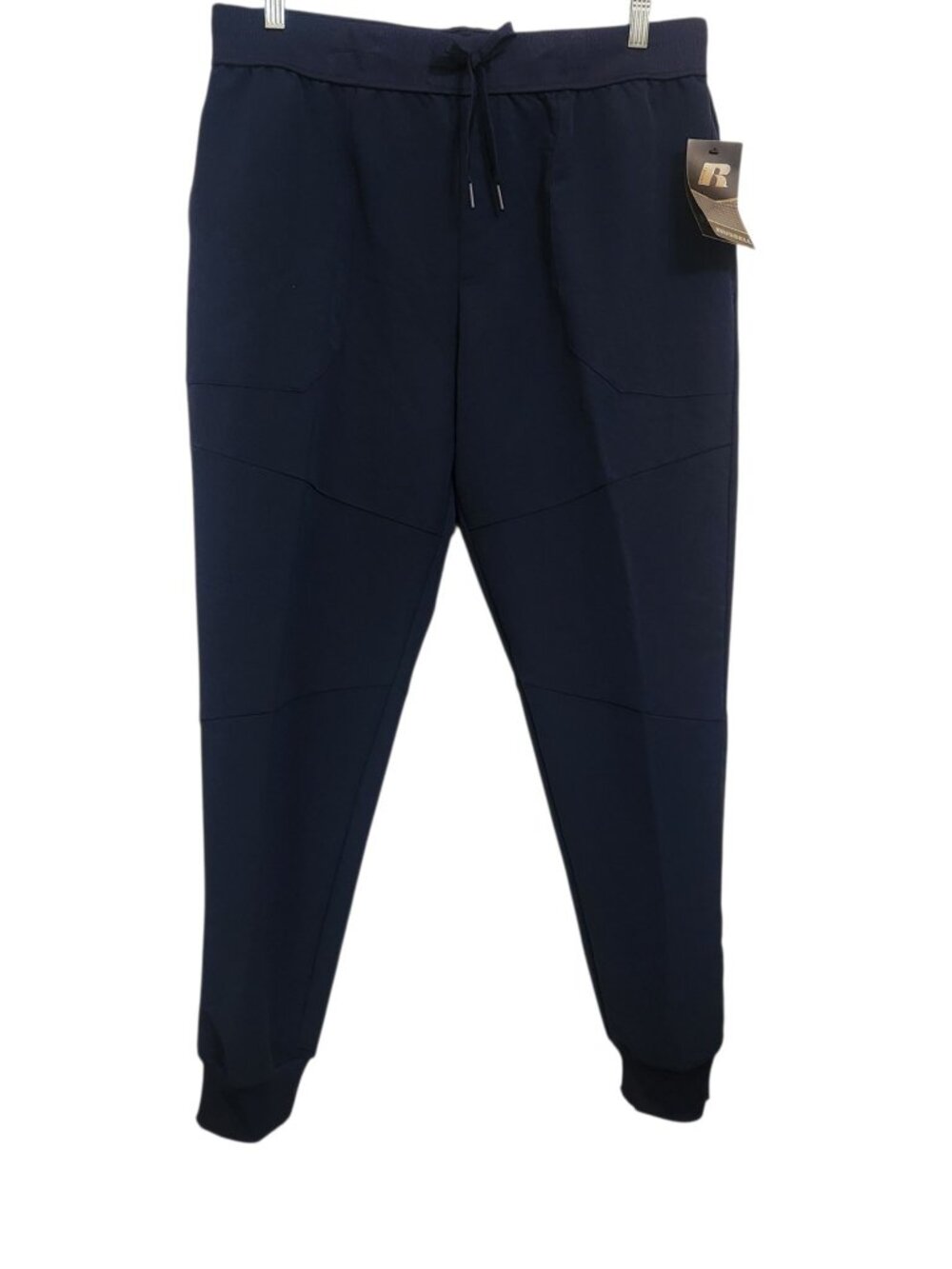 NWT Men's Russell Training Fit Slim Navy Blue Woven Joggers Size L (36-38)